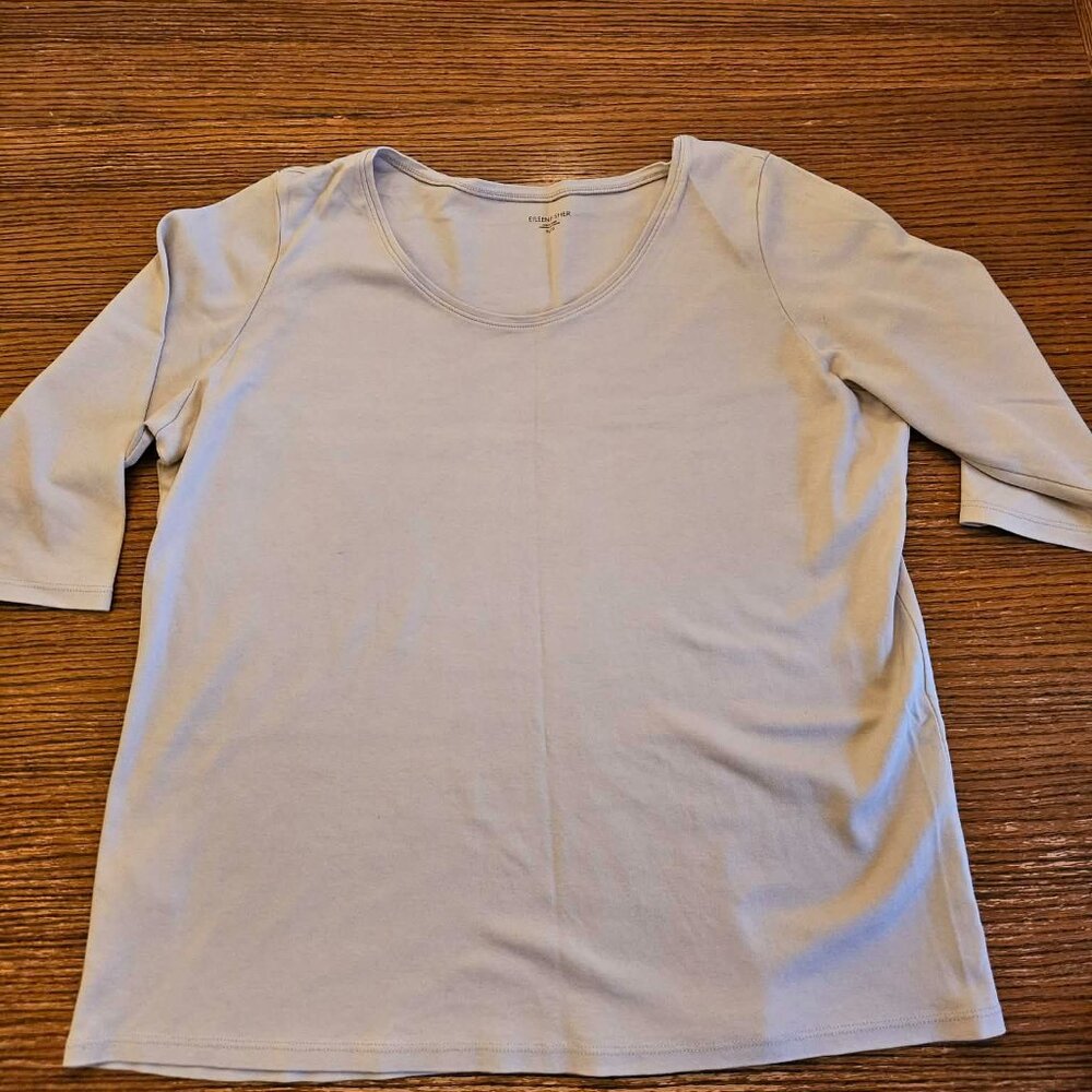 Eileen Fisher Grey 3/4 sleeve T-shirt